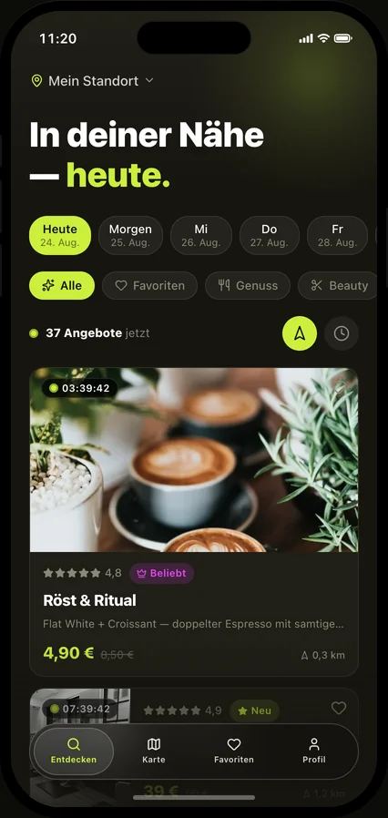 So sieht die App für Gäste aus